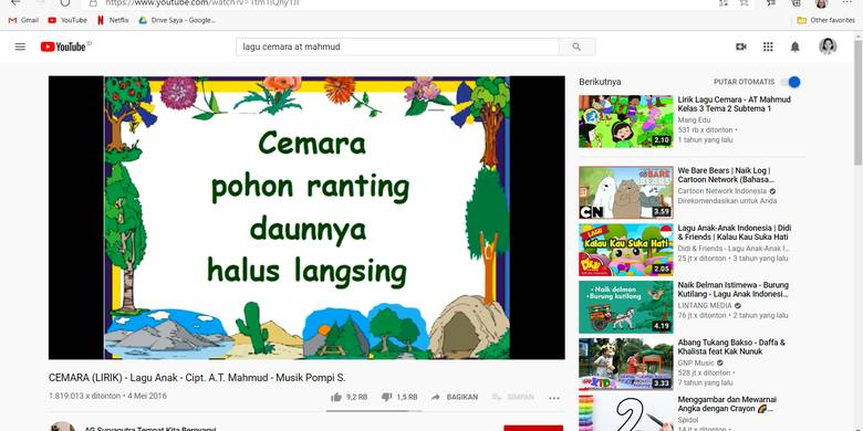 Lirik Lagu Anak Cemara Ciptaan At Mahmud Kompas Com Line Today