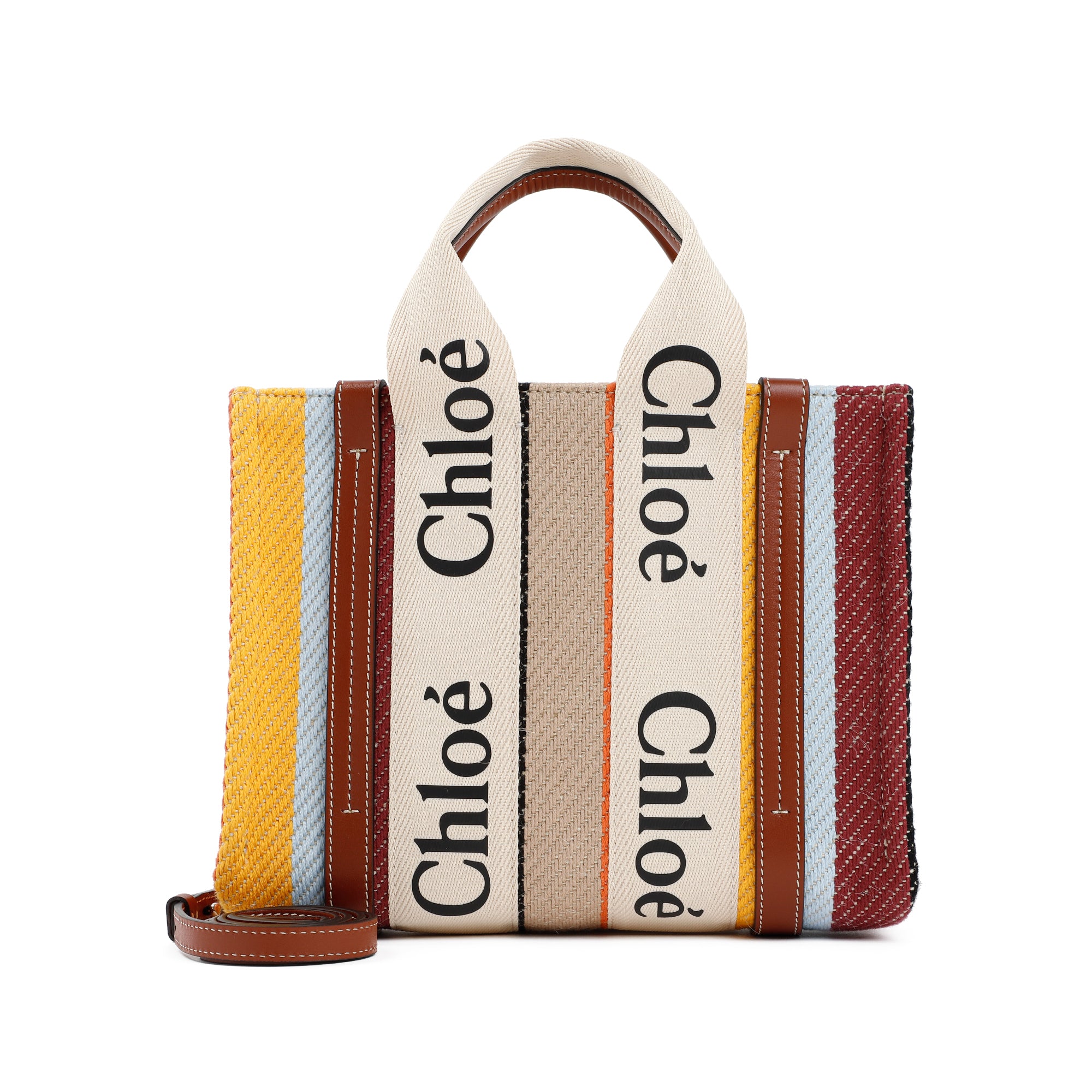 CHLOÉ WOODY LOGO PRINTED BAG