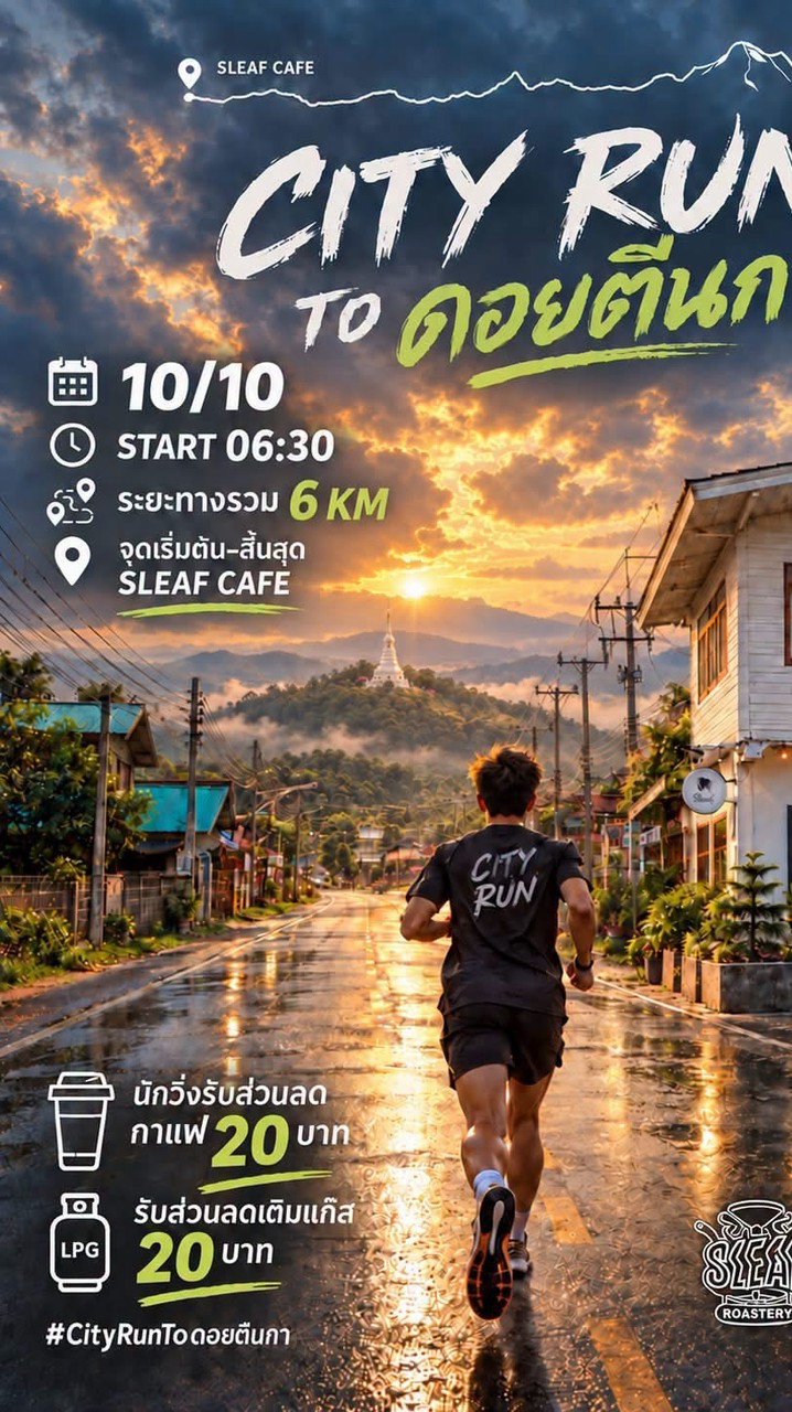 🏃‍♂️ CITY RUN TO ดอยตีนกา 🌄