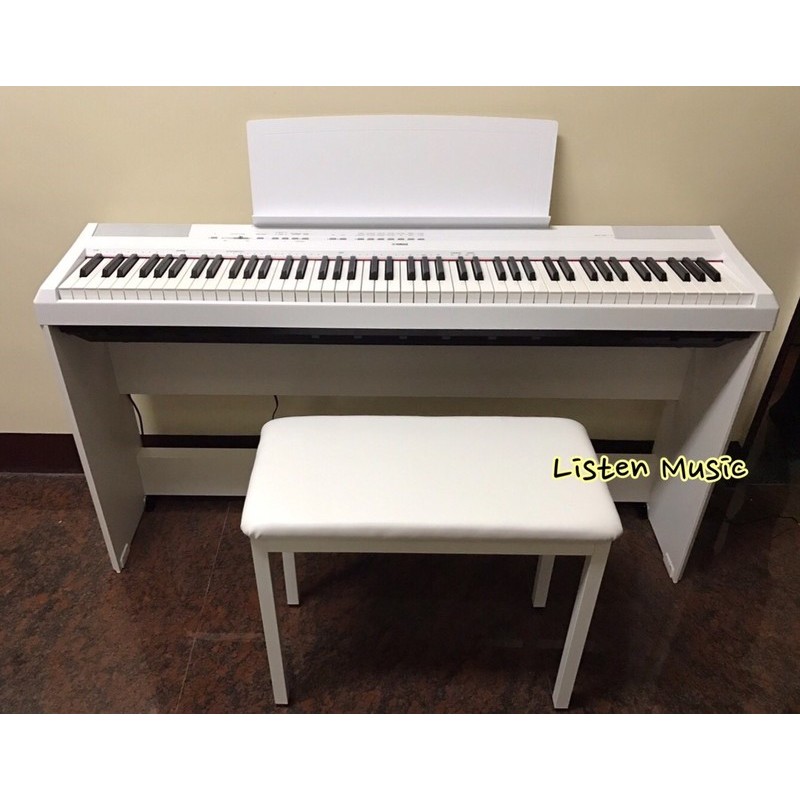 （圖片是到客人家安裝完後的實體照） 【YAMAHA P-115 電鋼琴】 P-115 使用 88 鍵 GHS 漸進式琴鎚標準鍵盤（Graded Hammer Standard），低音的琴鍵會有較重的琴