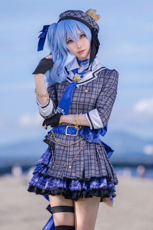 ウィッグ付】ホロライブ 星街すいせい セーラー服 コスプレ衣装 - コスプレ