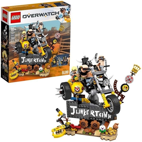 LEGO 樂高 守望先鋒Junkrat＆Roadhog 75977 適合9歲以上女孩和男孩的守望者玩具（380件）