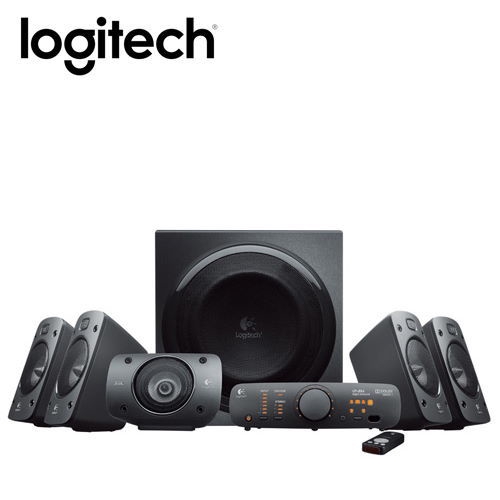 一次最多可連接六種裝置品名 / 規格：【logitech 羅技】Z906 環繞音效音箱系統聲道/件數：5.1 聲道數位解碼技術音箱8件平均輸出功率：500 瓦保固：2 年有限硬體保固使用電源：含數位光