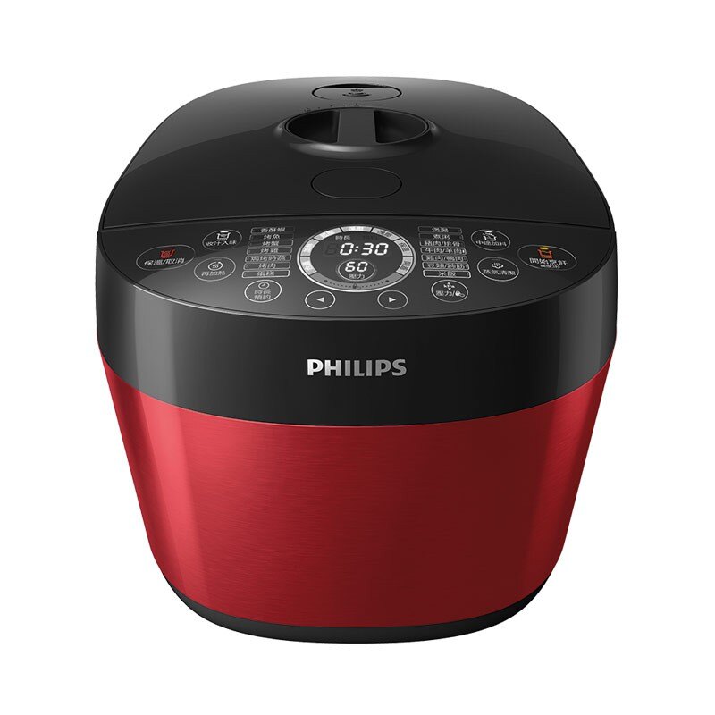 【領券再享優惠+贈不鏽鋼內鍋+鑄瓷食物佐料皿】PHILIPS HD2143 / HD-2143 飛利浦雙重溫控智慧萬用鍋 小萬紅