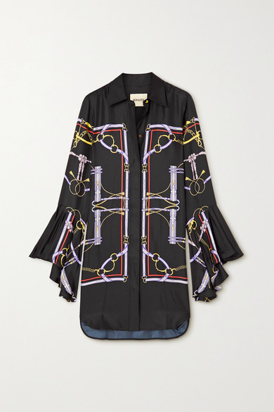 彩色丝缎 - 正面配有单排纽扣，部分隐形 - 100% 真丝 - 干洗 - 品牌特定颜色：Heritage - Khaite 设计师 Cate Holstein 多年来避免以