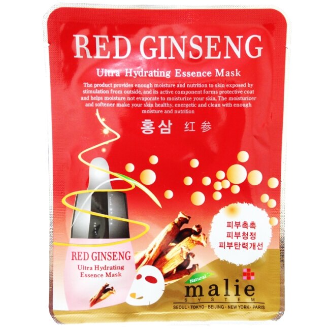 malie 紅蔘調理緊緻保濕面膜10入-紅蔘 25g