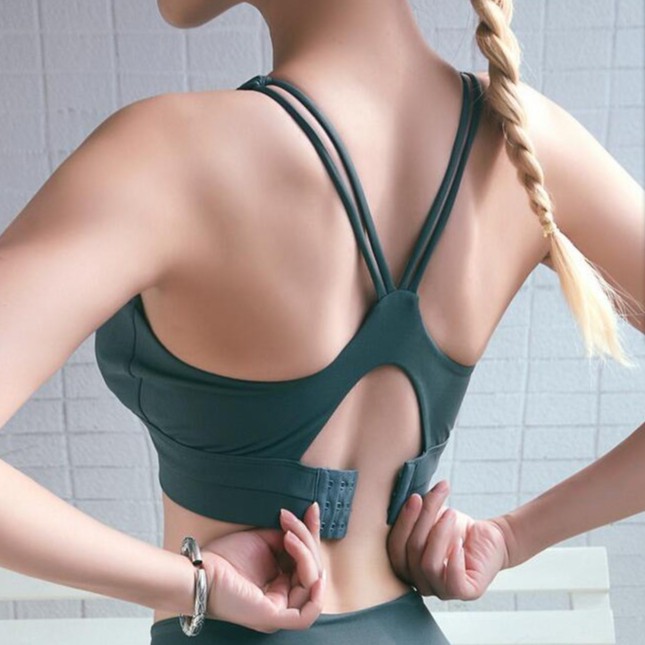 Movingpeach 歐美防震聚攏瑜伽運動內衣可調節健身背心美背運動內衣肩帶內衣正韓內衣瑜伽內衣 JBJ