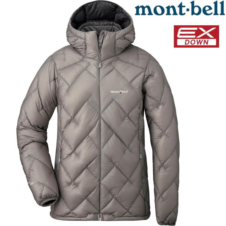 Mont-Bell Light Alpine Down Parka 女款連帽羽絨外套/羽絨衣800FP 1101607 OPGY 白灰