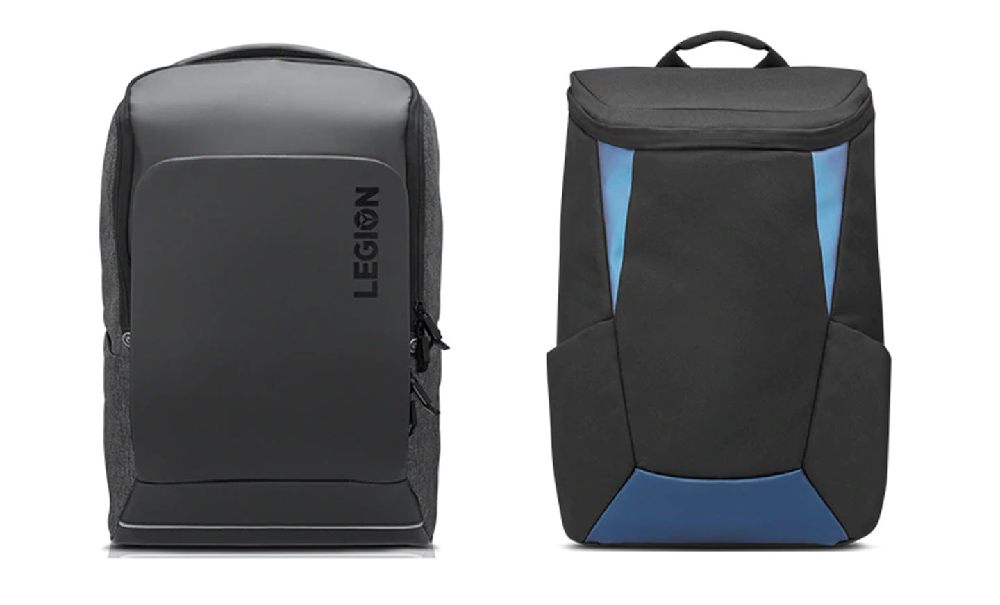 Lenovo 官網旗艦店上可選擇的兩款電競背包，圖左的 Legion 15.6 吋 Recon 電玩高手後背包設計簡約沉穩，圖右的 ideaPad Gaming 15.6 吋後背包相對擁有更活潑的設計風格，不知道大家喜歡哪一款？