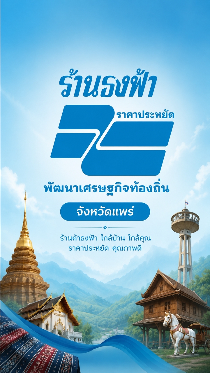 ร้านค้าธงฟ้า&ถุงเงิน จ.แพร่