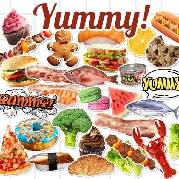 行李箱個性美食貼紙防水創意惡搞食物拉桿箱旅行箱冰箱防水潮貼畫