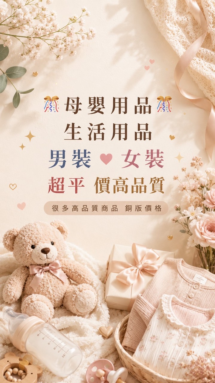 母嬰用品🎊生活用品🎊男裝🎊女裝🎊超平價高品質