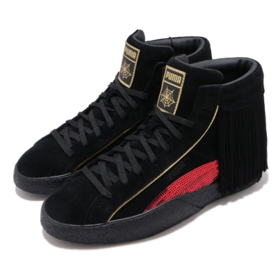 品牌: PUMA 型號: 37140501 Love Charlotte 特點: 高筒 麂皮 簡約 流蘇 質感 球鞋 黑 紅