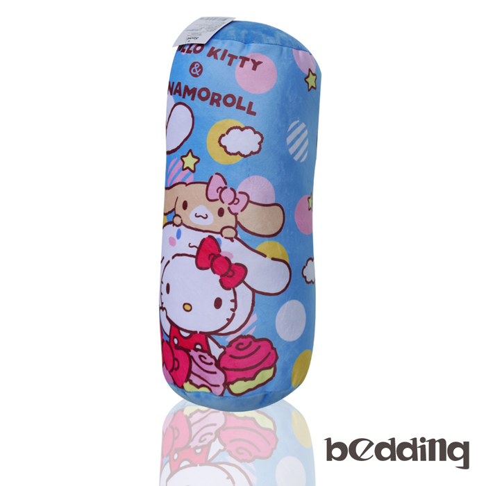 BEDDING-Hello Kitty三麗鷗正版授權圓筒抱枕-藍色凱蒂貓