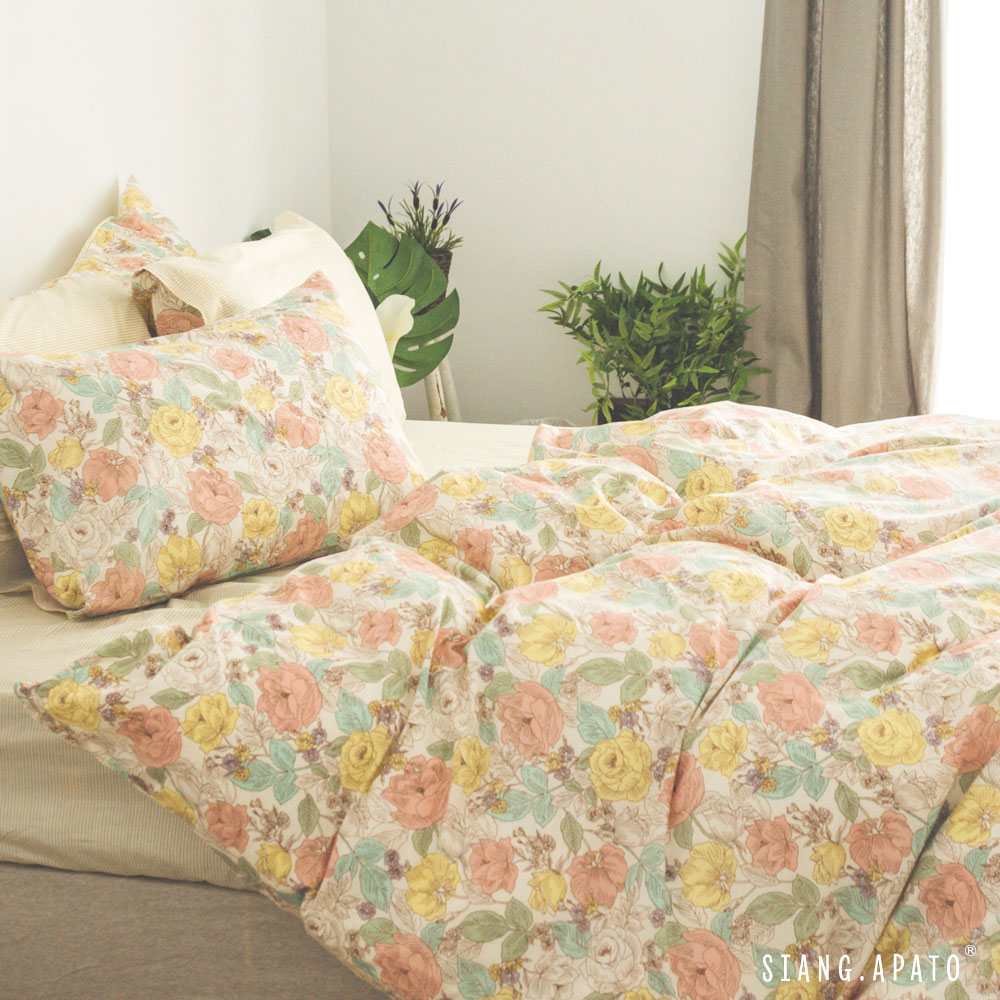 床包被套組(薄被套)-雙人 / 100% 精梳純棉 / blossom