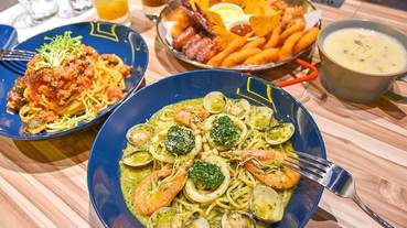 【台中西屯義大利麵推薦-亞丁尼義式麵屋永春店】平價大份量美味義大利麵，裝潢極具質感