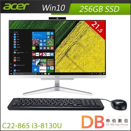 i3-8130Un8GB DDR4/256G SSDn21.5吋 FHDnWindows 10