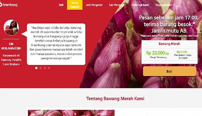 Startup Ini Jual Bawang Merah Secara Online
