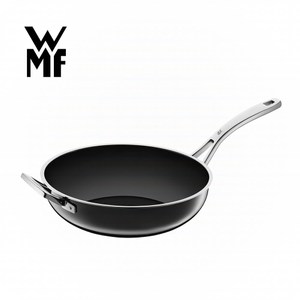 天然礦物陶與鋼有效融合一體 Y型上弧手把設計 隔熱防燙 360 °無滴漏鍋鍍鉻邊緣