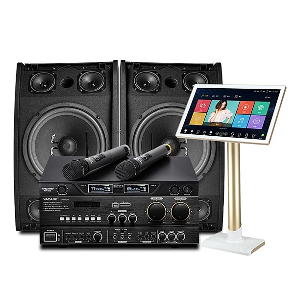 KS-10家庭ktv音響套裝全套卡拉ok點歌機觸摸屏功放音箱家用會議酒吧練歌房k歌音響設備點唱系統