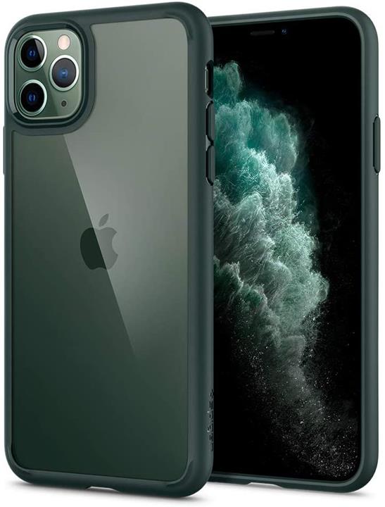 【美國代購】Spigen Ultra Hybrid專為Apple iPhone 11 Pro Max保護殼 午夜綠