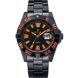 ◎瑞士原裝石英機芯|◎全錶17支氚氣燈管|◎3點鐘日期顯示視窗藍寶石水晶鏡面品牌:Olympia奧林比亞型號:98019TGB使用族群:男錶手錶特性:三針錶帶材質:不鏽鋼錶帶錶帶材質說明:不鏽鋼錶殼材