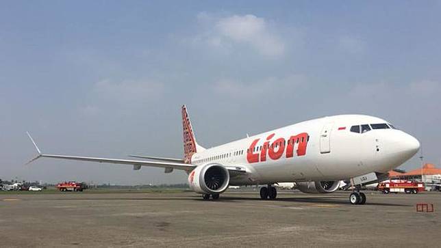 Boeing 737 MAX-8 pertama di Indonesia yang dioperasikan oleh Lion Air.