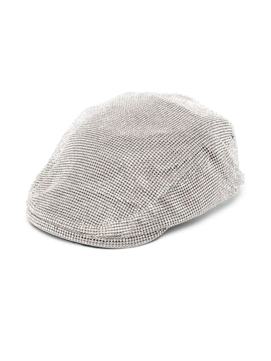 KARA CRYSTAL MESH FLAT CAP ACCESSORIES