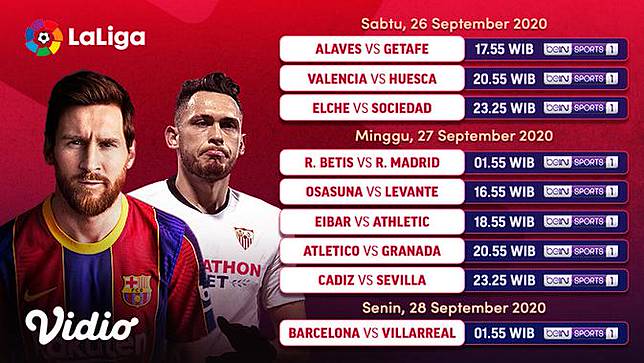 Jadwal Liga Spanyol Pekan Ketiga Di Vidio Menanti Polesan Ronald Koeman Di Barcelona Bola Com Line Today