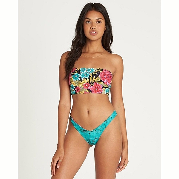 澳洲第一衝浪品牌n混紡彈性纖維布料，舒適親膚。n艷麗的花色帶給妳奔放熱情的感受。n雙面穿的設計。