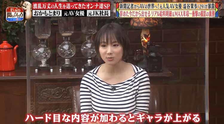 新聞記者からセクシー女優に転身 給与明細を暴露