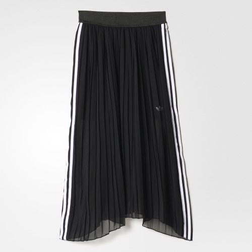 ADIDAS ORIGINALS TENNIS L SKIRT 女裝 裙子 長裙 休閒 網紗 百褶 范冰冰 黑 【運動世界】AJ8521