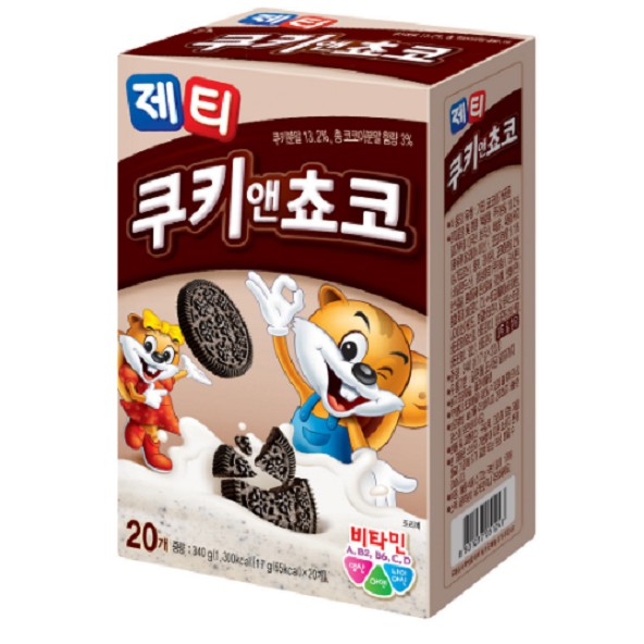 [韓國直送][POST] Jetti 餅乾 & 巧克力 340g (17g*20)