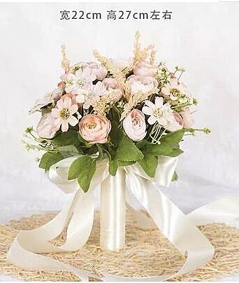 中式婚禮新娘捧花 婚紗攝影道具仿真紅玫瑰 外景秀禾服手捧花