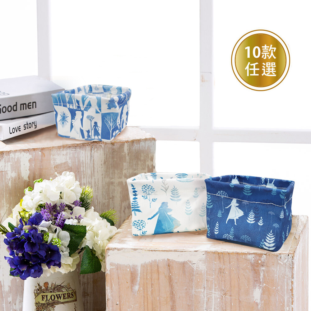 品名冰雪奇緣2系列方形桌上收納 尺寸13x13x8.5cm 產地台灣