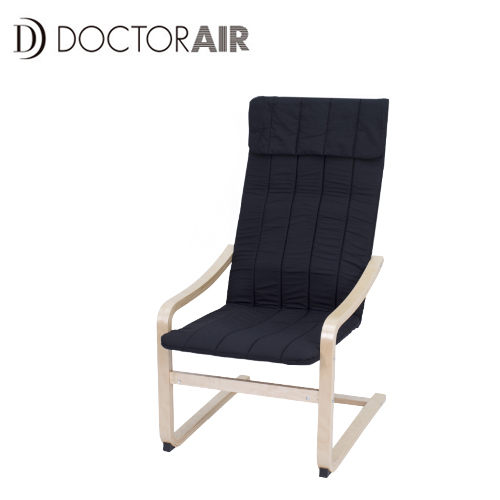 【DOCTOR AIR 3D】樺木扶手紓壓椅 黑色