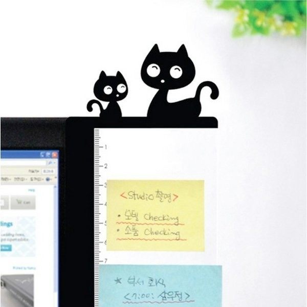 【BlueCat】第四代狂野大猩猩黑貓剪影螢幕側邊便利貼留言板