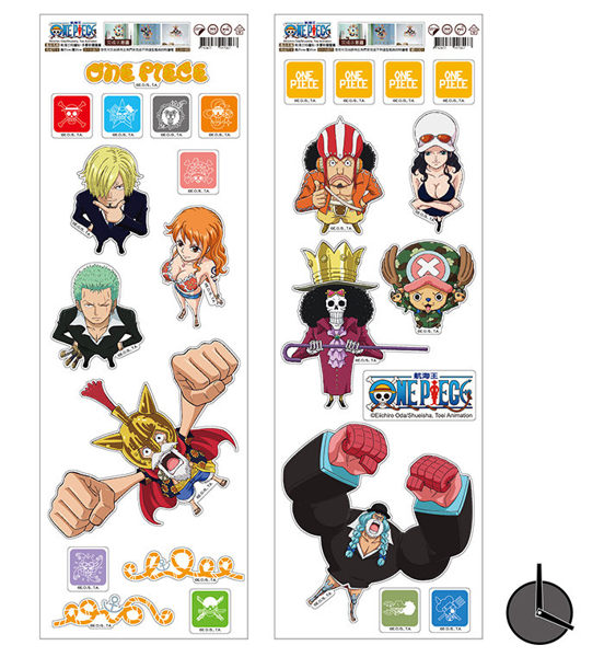 【收藏天地】卡通授權＊航海王無痕時鐘貼A款