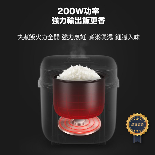 【PIGWIFI】一人份 迷你電鍋 租屋族必備 微電鍋 調理鍋 電鍋 小資族 小家庭 送萬國轉接頭(白色))