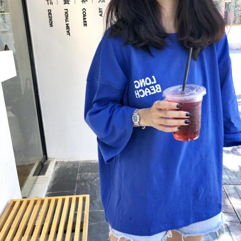 短袖 短袖t恤女嘻哈bf原宿風夏裝韓版寬鬆女生帥氣上衣服潮 瑪麗蘇精品