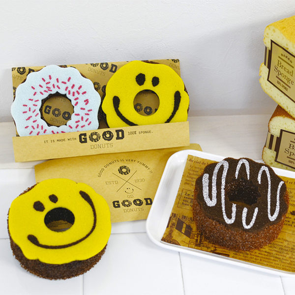 【漫生活居家小舖】現貨-日本大西賢-可愛廚房海綿甜甜圈 巧克力 笑臉 菜瓜布 洗碗