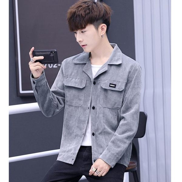 工裝牛仔外套男士休閒寬松帥氣飛行員夾克春秋韓版潮流運動薄