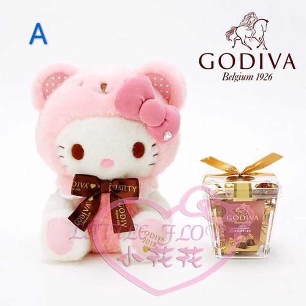 ♥小花花日本精品♥Hello Kitty 凱蒂貓 x Godiva品牌合作情人節限定布偶附巧克力全球限量99944506
