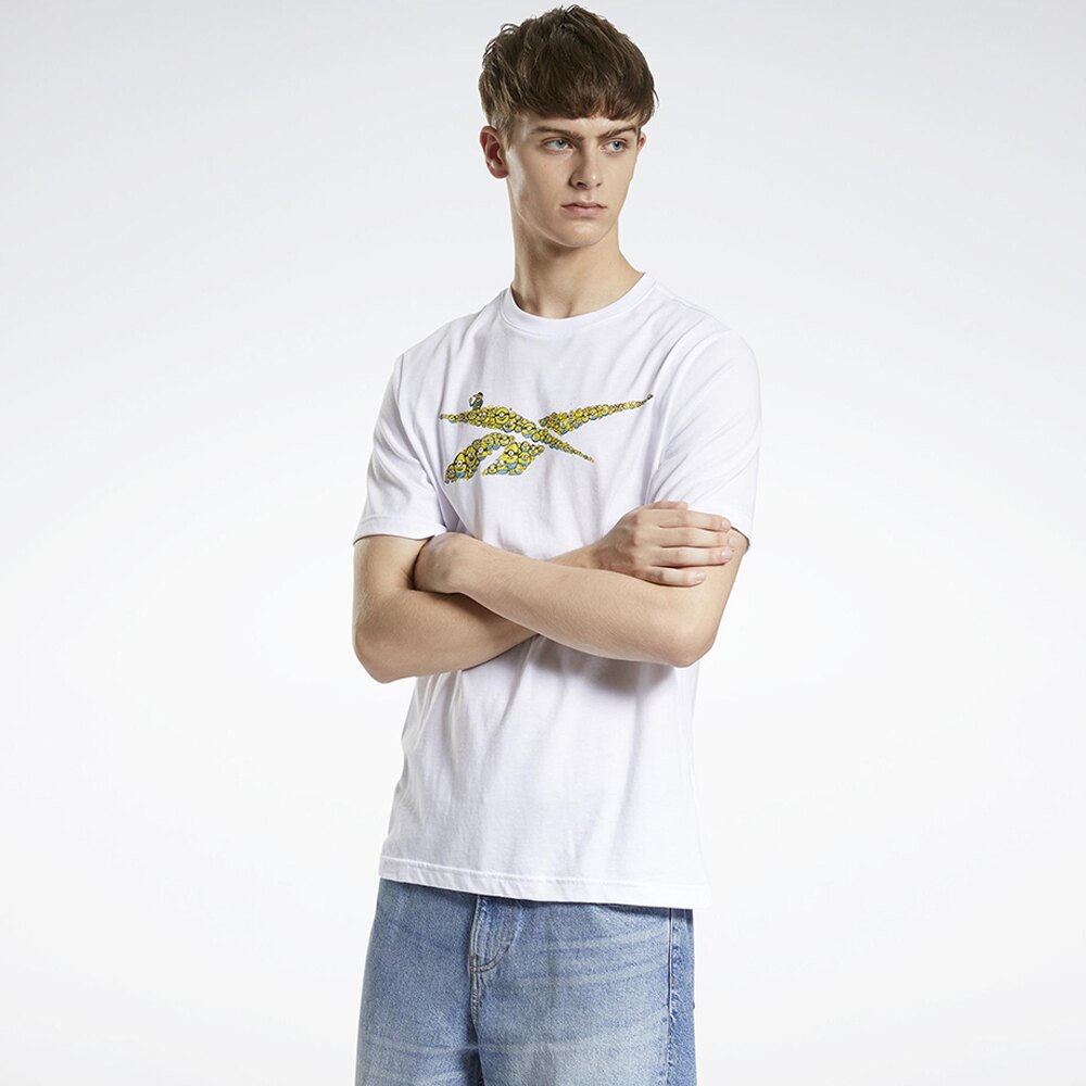 REEBOK MINIONS TEE 男裝 短袖 休閒 小小兵 圓領 棉質 白【運動世界】GL5581