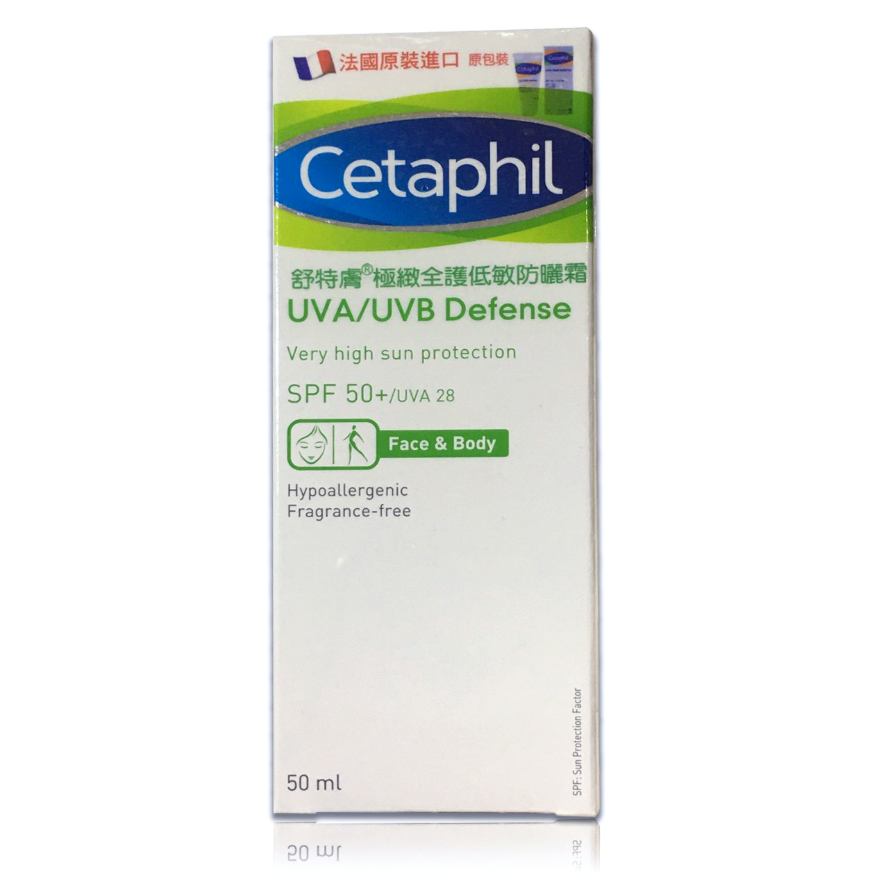 Cetaphil 舒特膚 極緻全護低敏防曬霜SPF50+ 50ml 2021/03 公司貨中文標 PG美妝