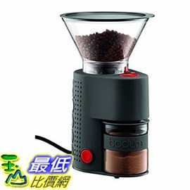 [106美國直購] Bodum Bistro Electric Burr Coffee Grinder, Black 咖啡磨豆器PS.圖片僅供參考,商品以實物為准!Continuously adjus