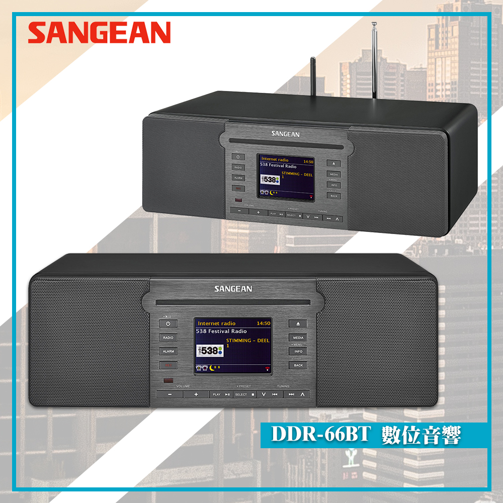 4GHz Wi-Fi 路由器 Spotify 雲端音樂播放 內部錄音功能 : 經 SD / USB 介面同步錄內部音源節目MP3檔 iRadio / DAB+ / 調頻 各10 組電台記憶 木質音箱3