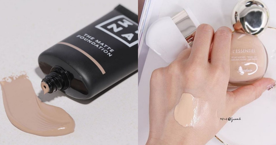 粉底推薦2：3ina 24H超時持妝粉底液，NT.1150 + 媚比琳 FIT ME水光奇蹟粉底液，NT.400