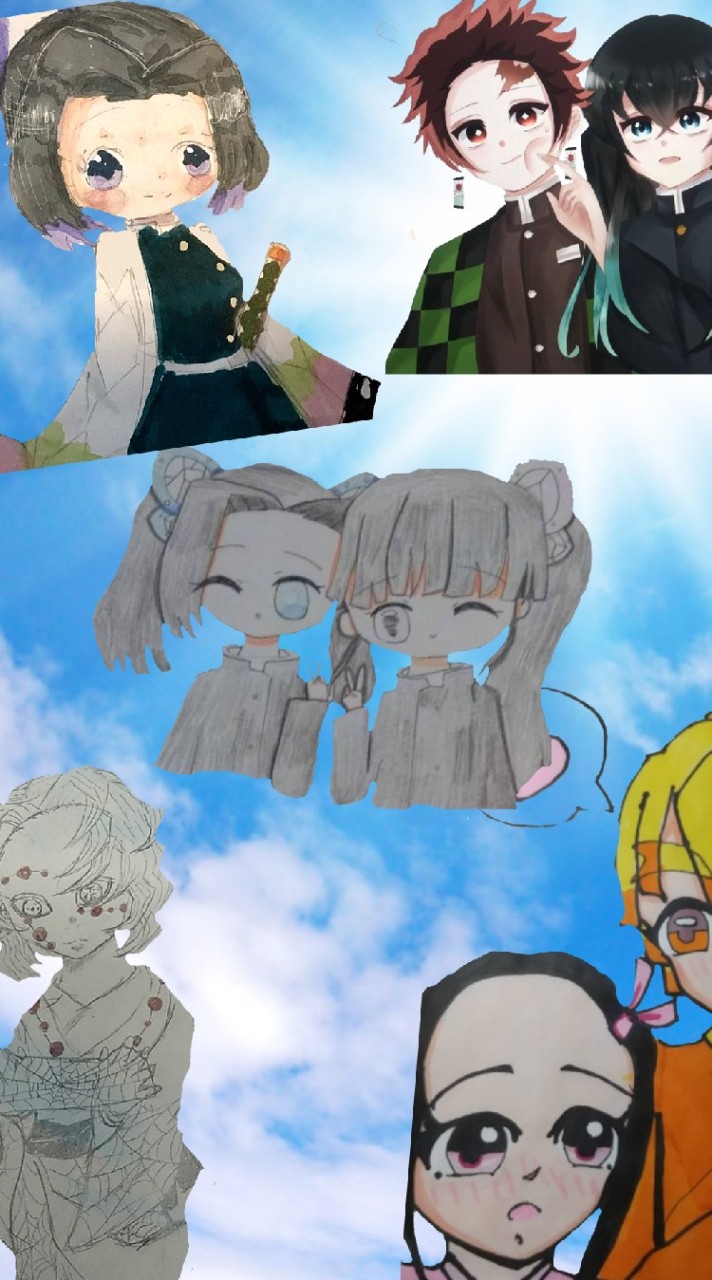 鬼滅の刃のイラスト見せ合おー