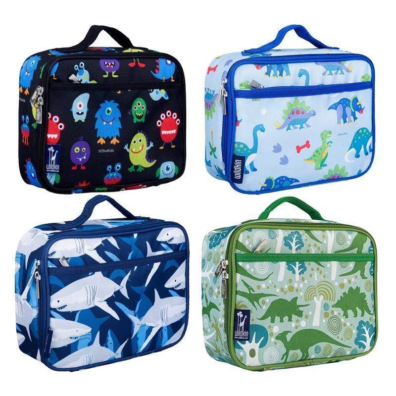 美國標準無毒 午餐袋/便當袋/萬用餐具袋 33系列 男孩款-恐龍/動物 鯊魚家族